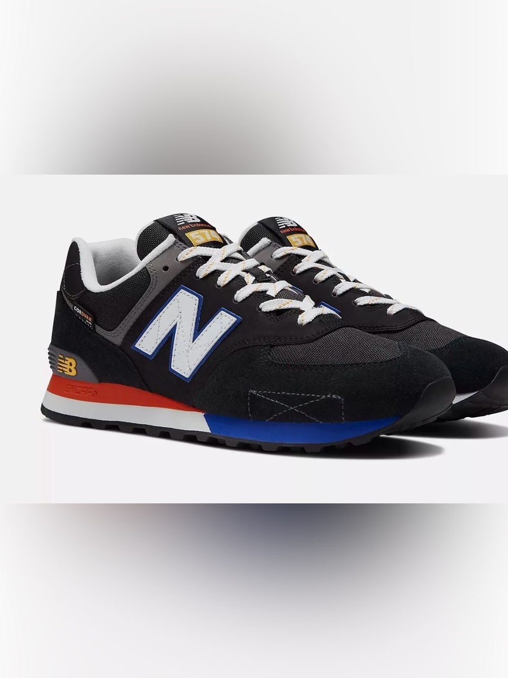 New Balance ML574HI2
Cordura Black Poppy Men's
Athletic Sneakers Men’s 12